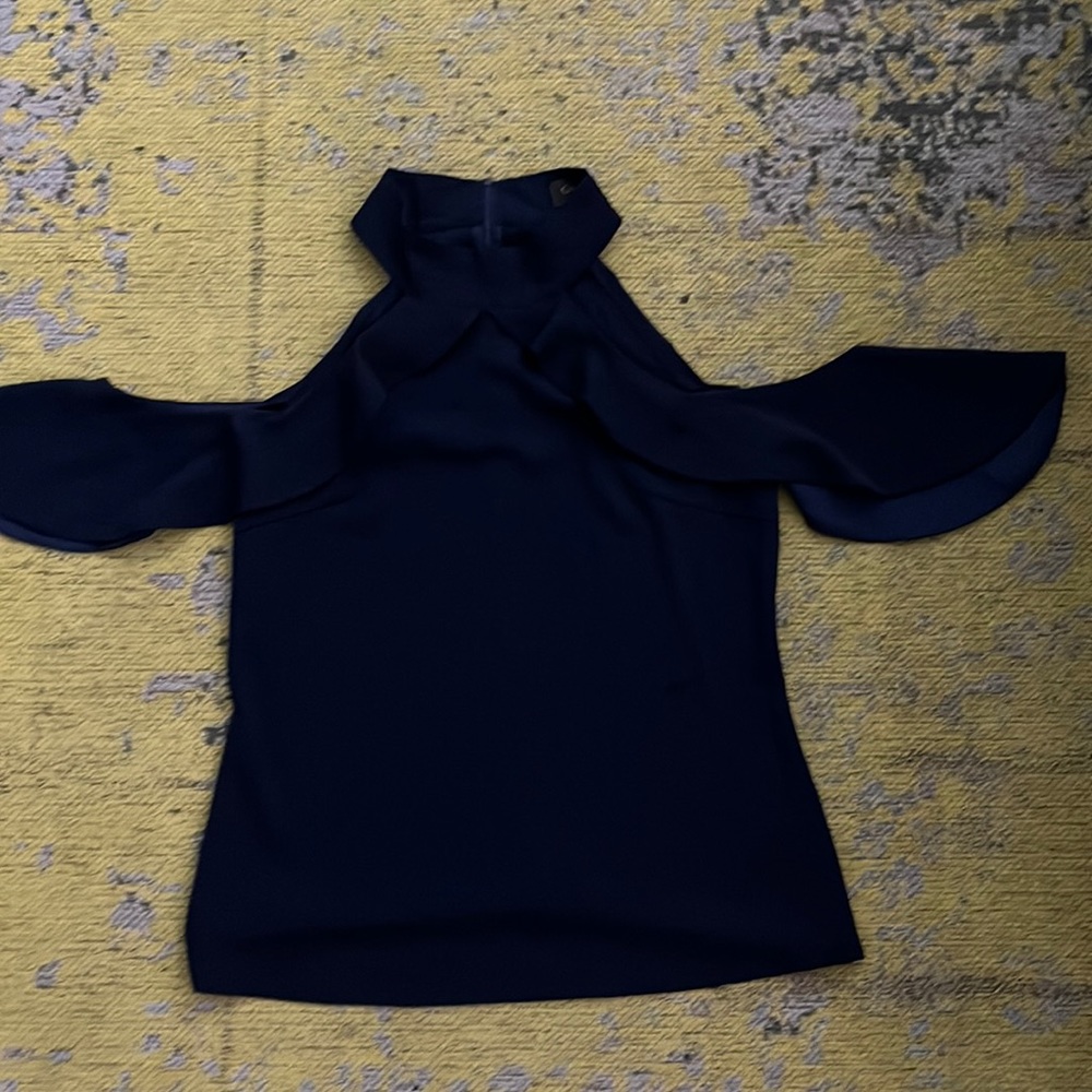 Gracia ruffle top navy